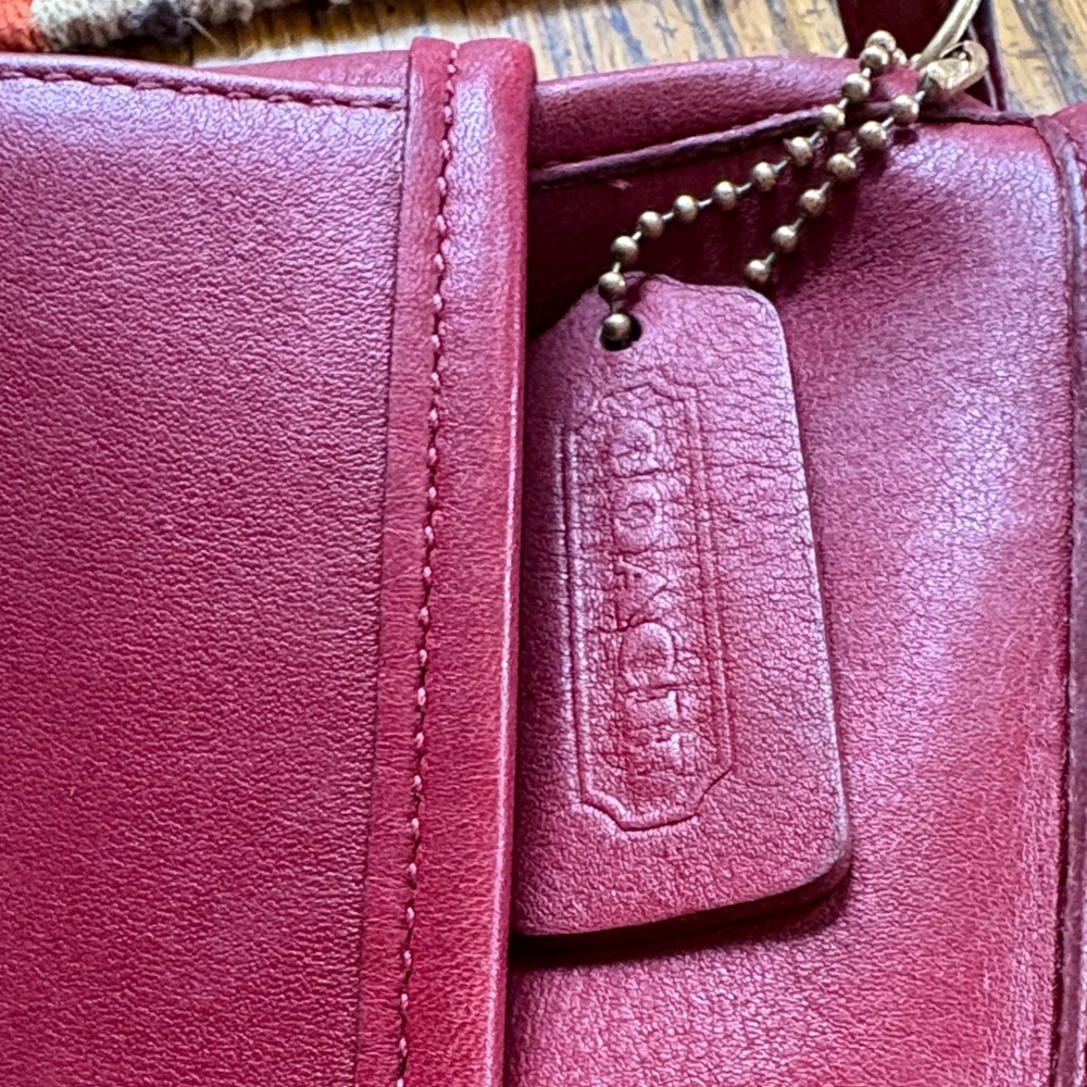 Coach 9455 red Leather purse vintage - Picture 6 of 13